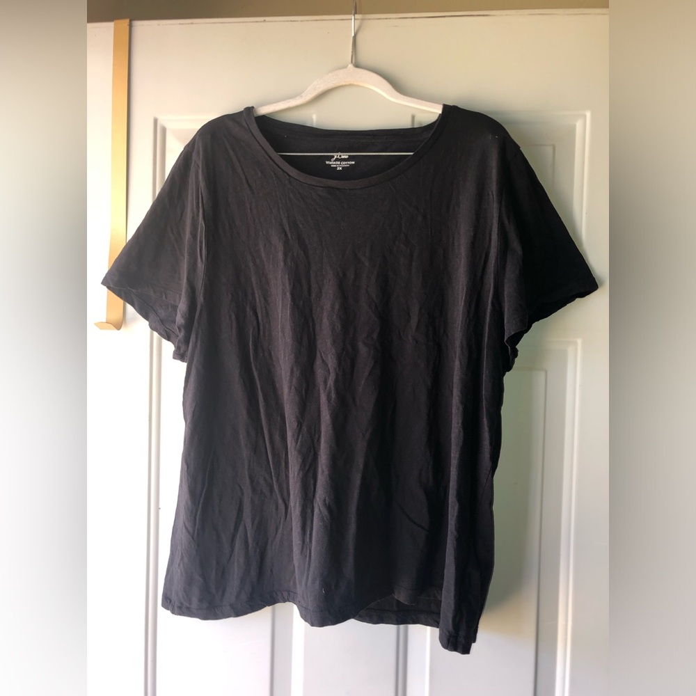 J. Crew black vintage cotton tee size 2X